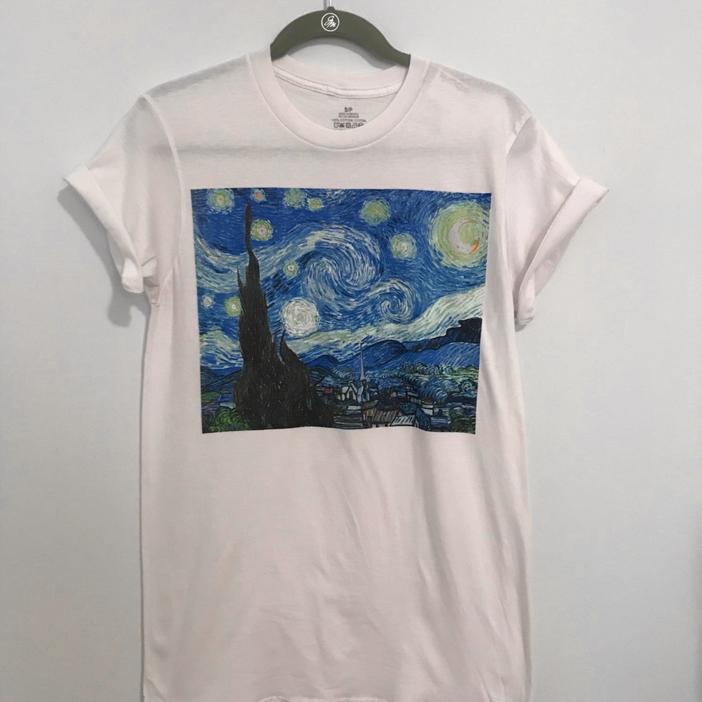 Van Gogh Starry Night Art Tee - image 3